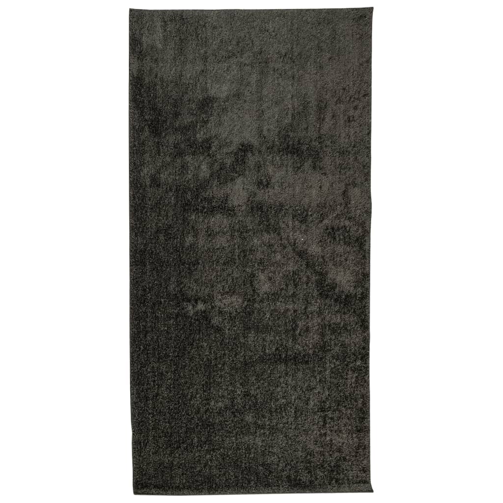vidaXL Dywan ISTAN z długim runem, połyskujący, antracytowy 100x200 cm
