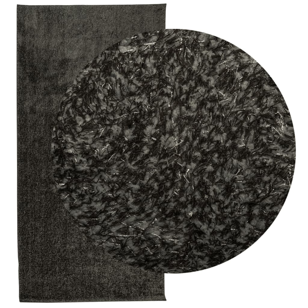 vidaXL Dywan ISTAN z długim runem, połyskujący, antracytowy 100x200 cm