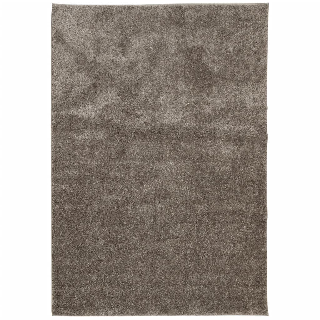 vidaXL Dywan ISTAN z długim runem, połyskujący, szary, 120x170 cm