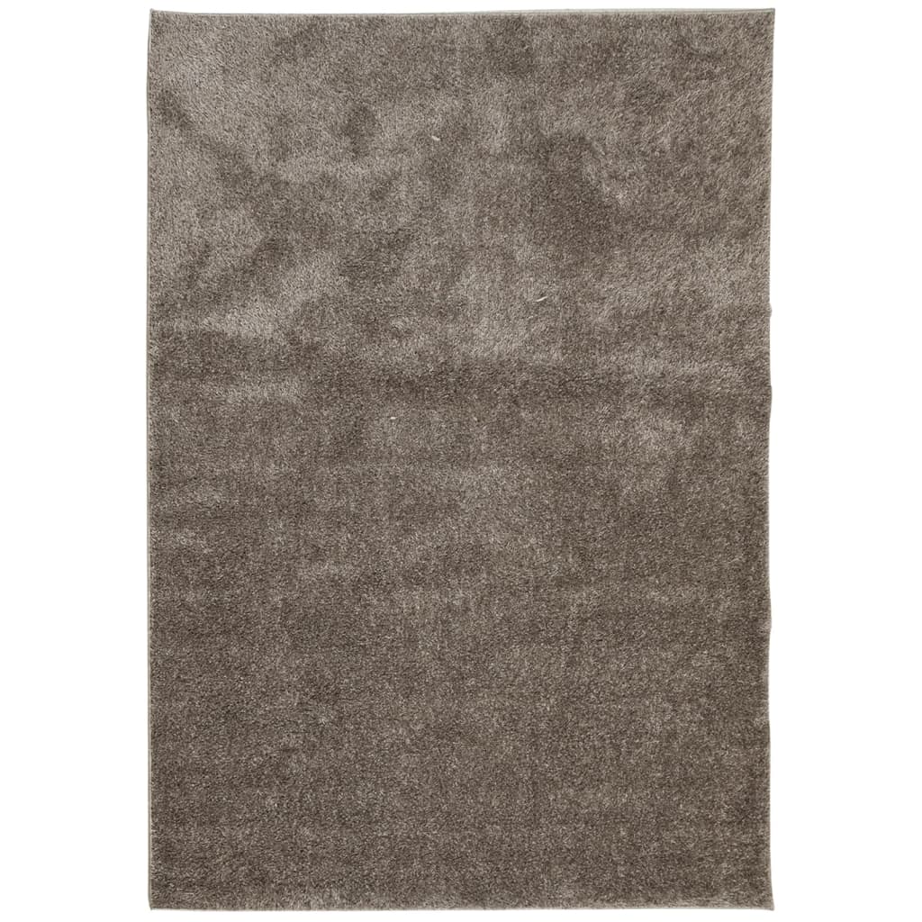 vidaXL Dywan ISTAN z długim runem, połyskujący, szary, 160x230 cm