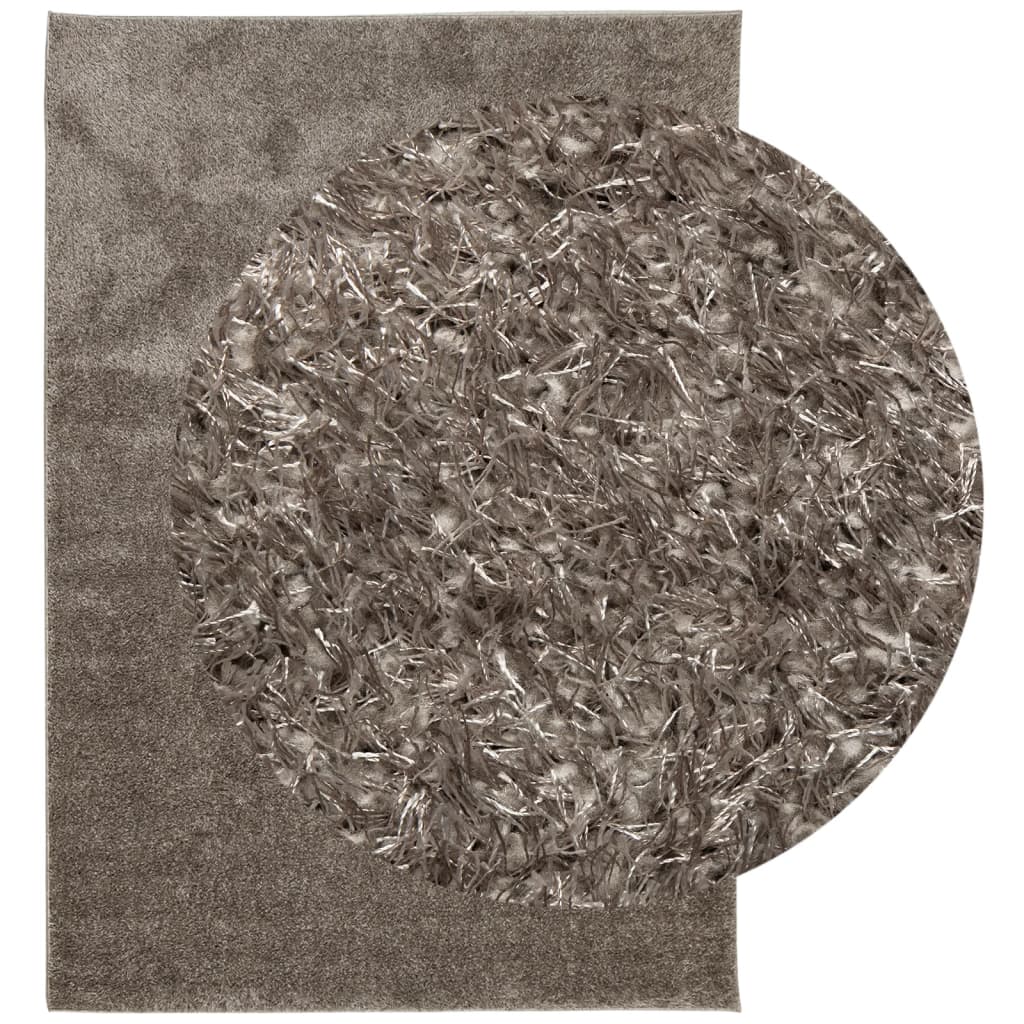 vidaXL Dywan ISTAN z długim runem, połyskujący, szary, 160x230 cm