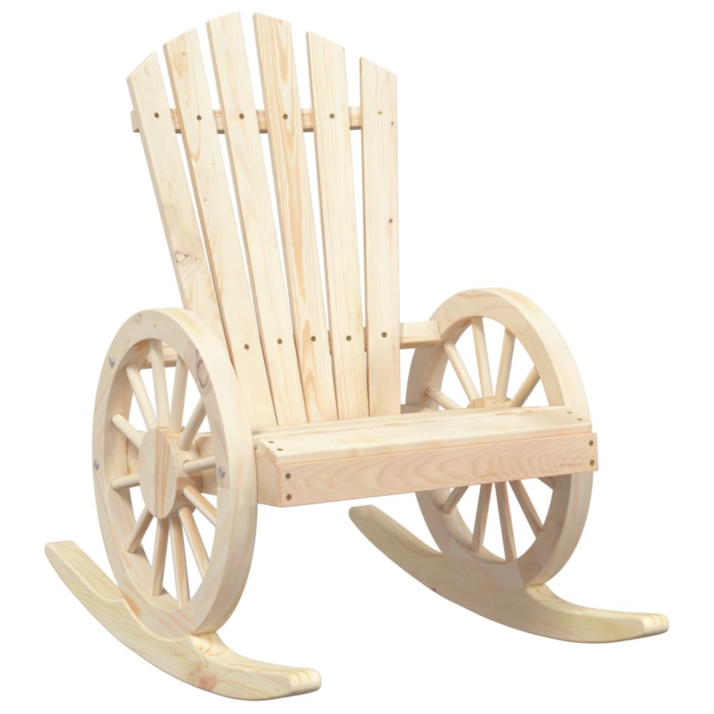 vidaXL Krzesła bujane Adirondack, 2 szt., lite drewno jodłowe