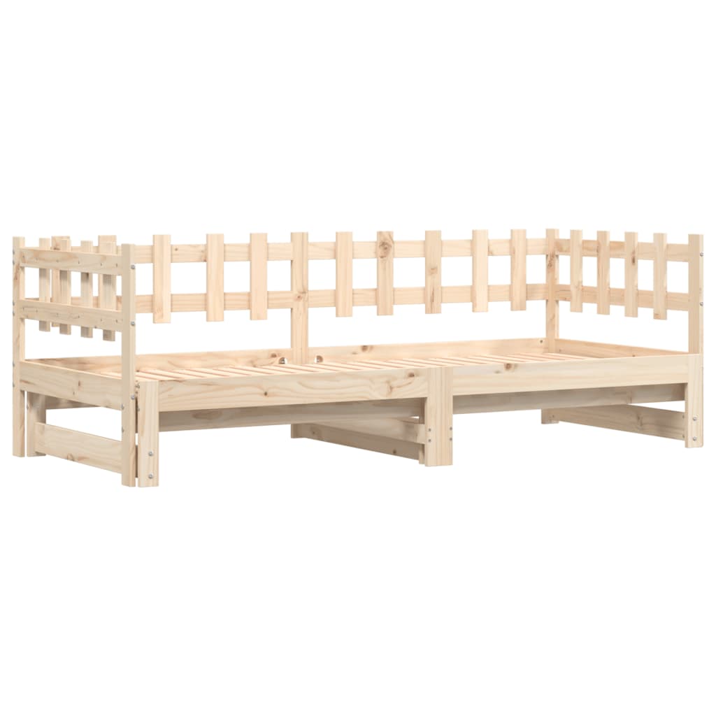 vidaXL Łóżko rozsuwane, 2x(80x200) cm, lite drewno sosnowe