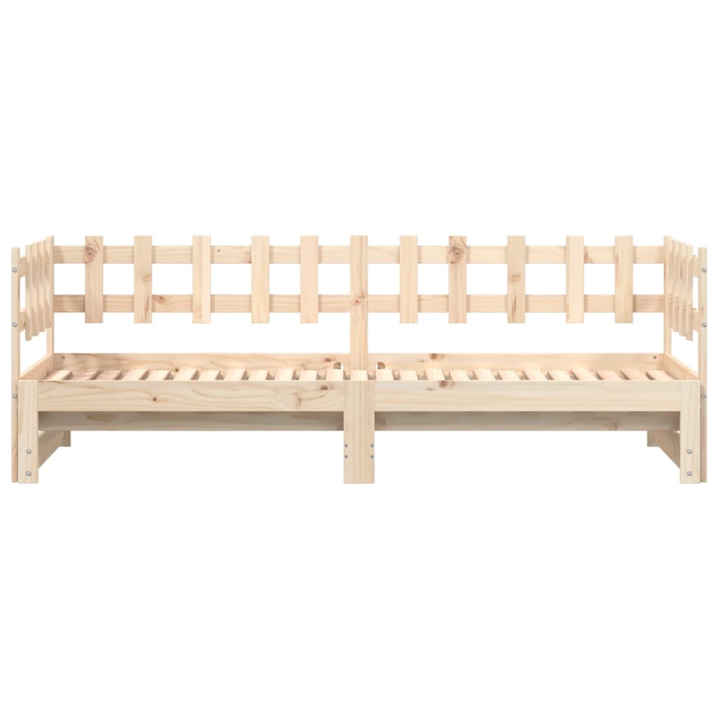 vidaXL Łóżko rozsuwane, 2x(80x200) cm, lite drewno sosnowe
