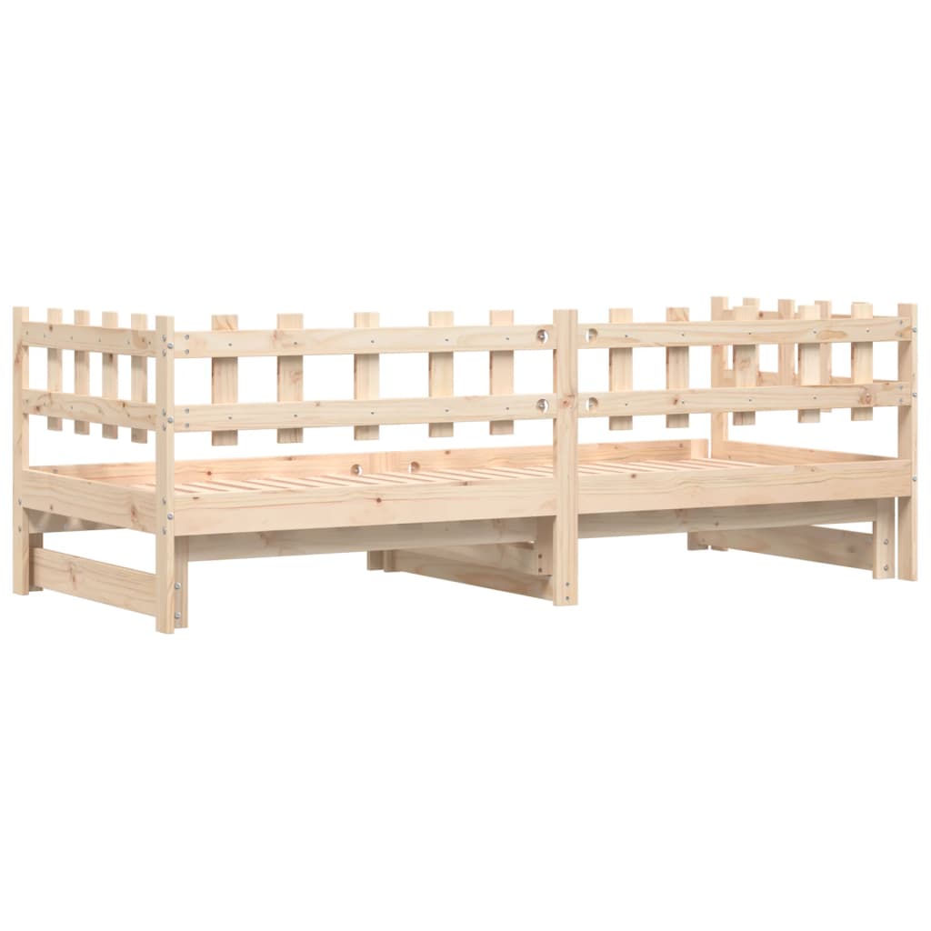 vidaXL Łóżko rozsuwane, 2x(80x200) cm, lite drewno sosnowe