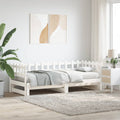 vidaXL Łóżko rozsuwane, białe, 2x(80x200) cm, lite drewno sosnowe