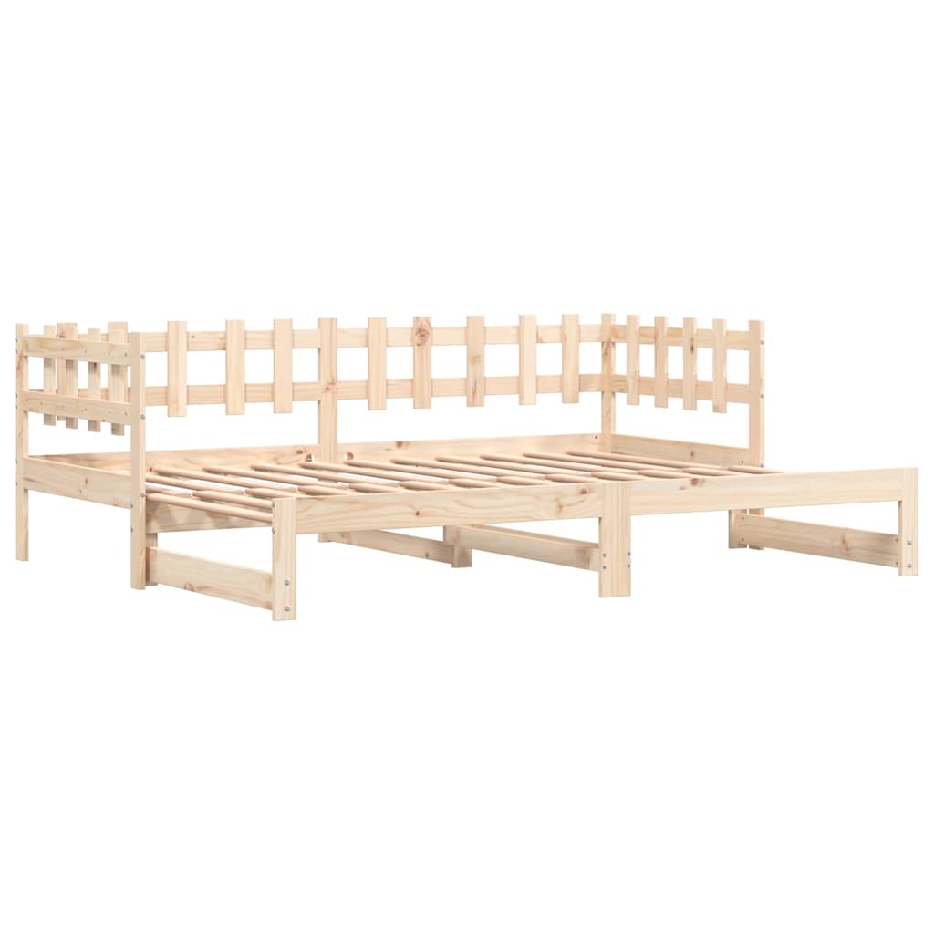 vidaXL Łóżko rozsuwane, 2x(90x200) cm, lite drewno sosnowe