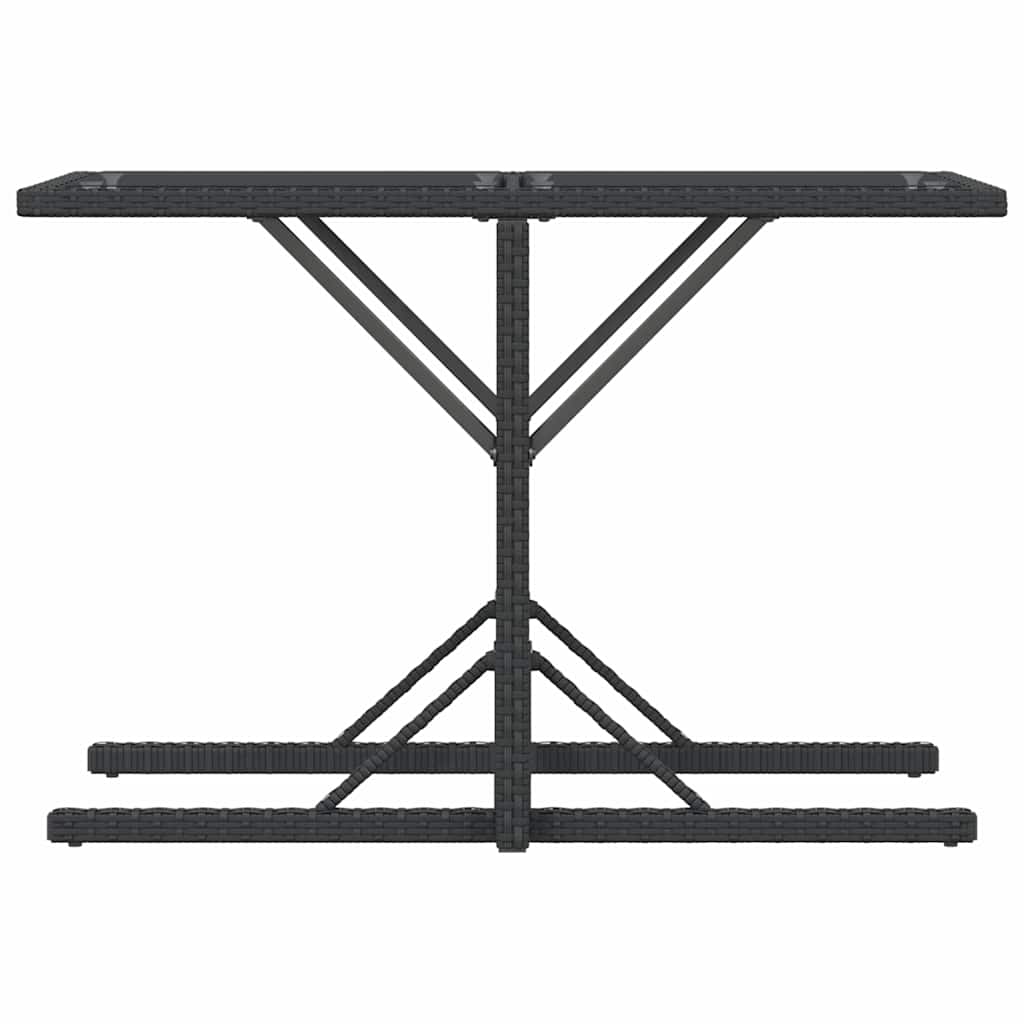 vidaXL 3-cz. zestaw mebli bistro z poduszkami, czarny, polirattan