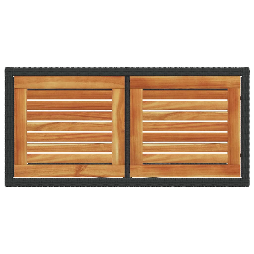 vidaXL 3-cz. zestaw mebli bistro z poduszkami, czarny, polirattan