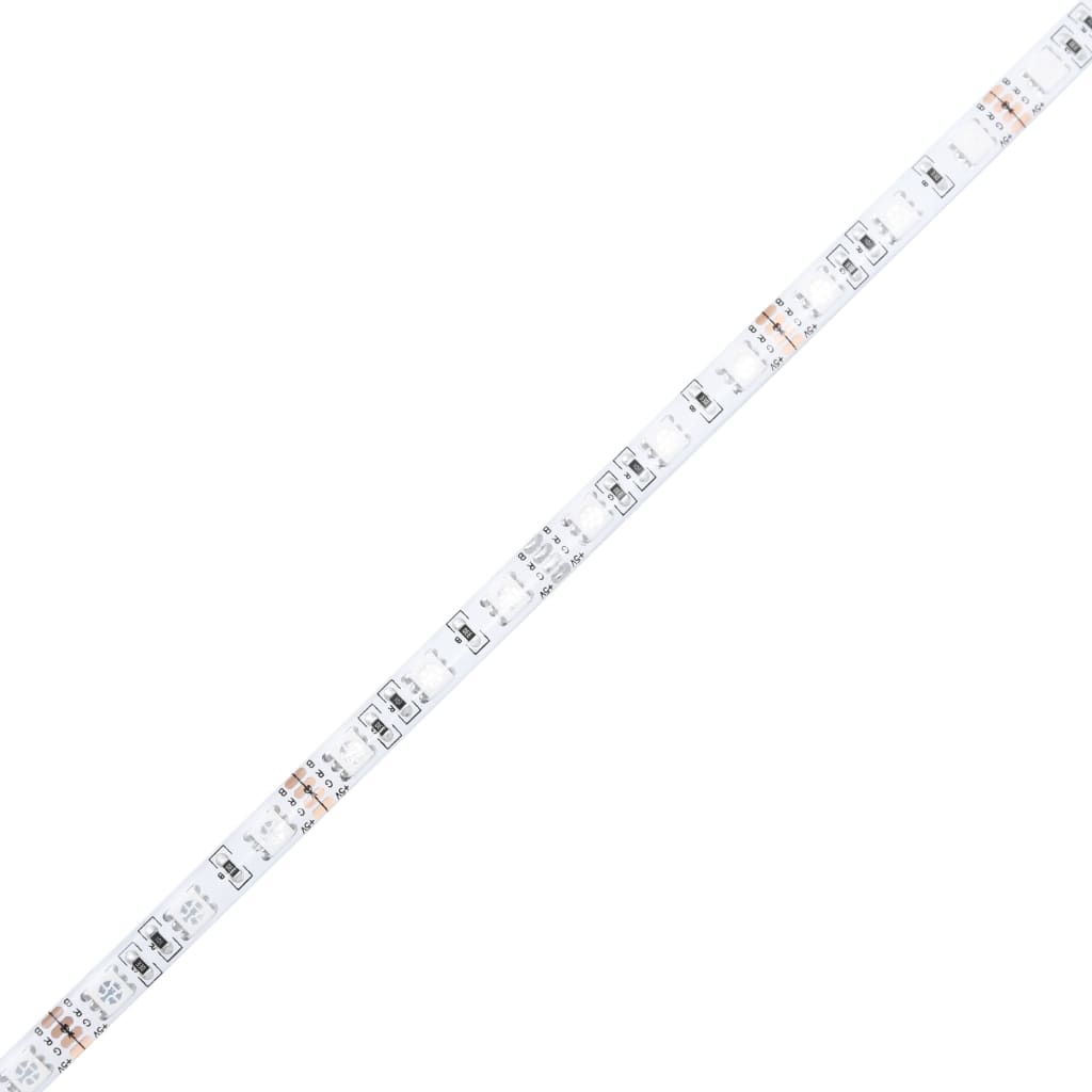 vidaXL Rama łóżka z wezgłowiem i LED, przydymiony dąb, 75x190 cm