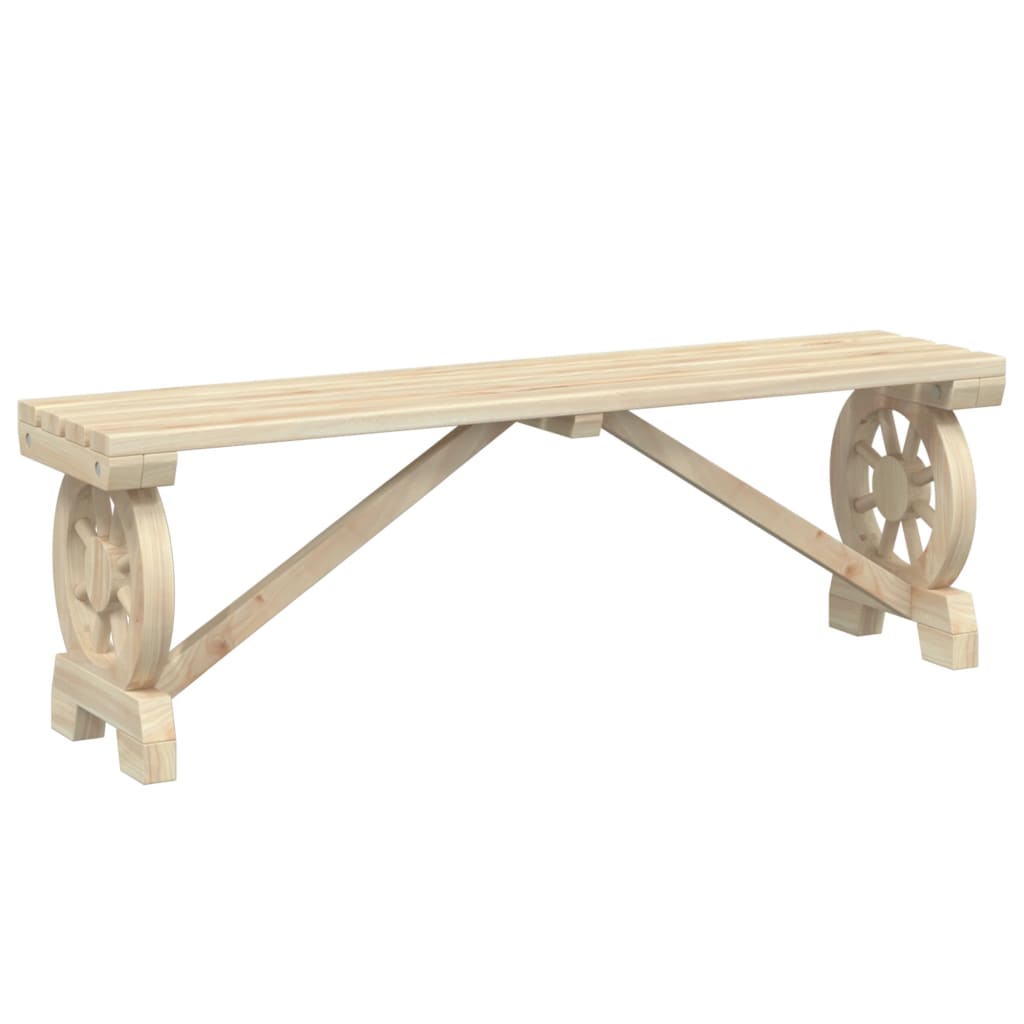 vidaXL Ławka ogrodowa, 115 cm, lite drewno jodłowe
