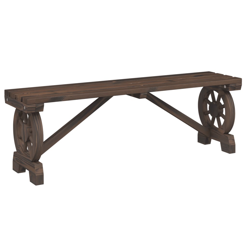 vidaXL Ławka ogrodowa, 115 cm, lite drewno jodłowe