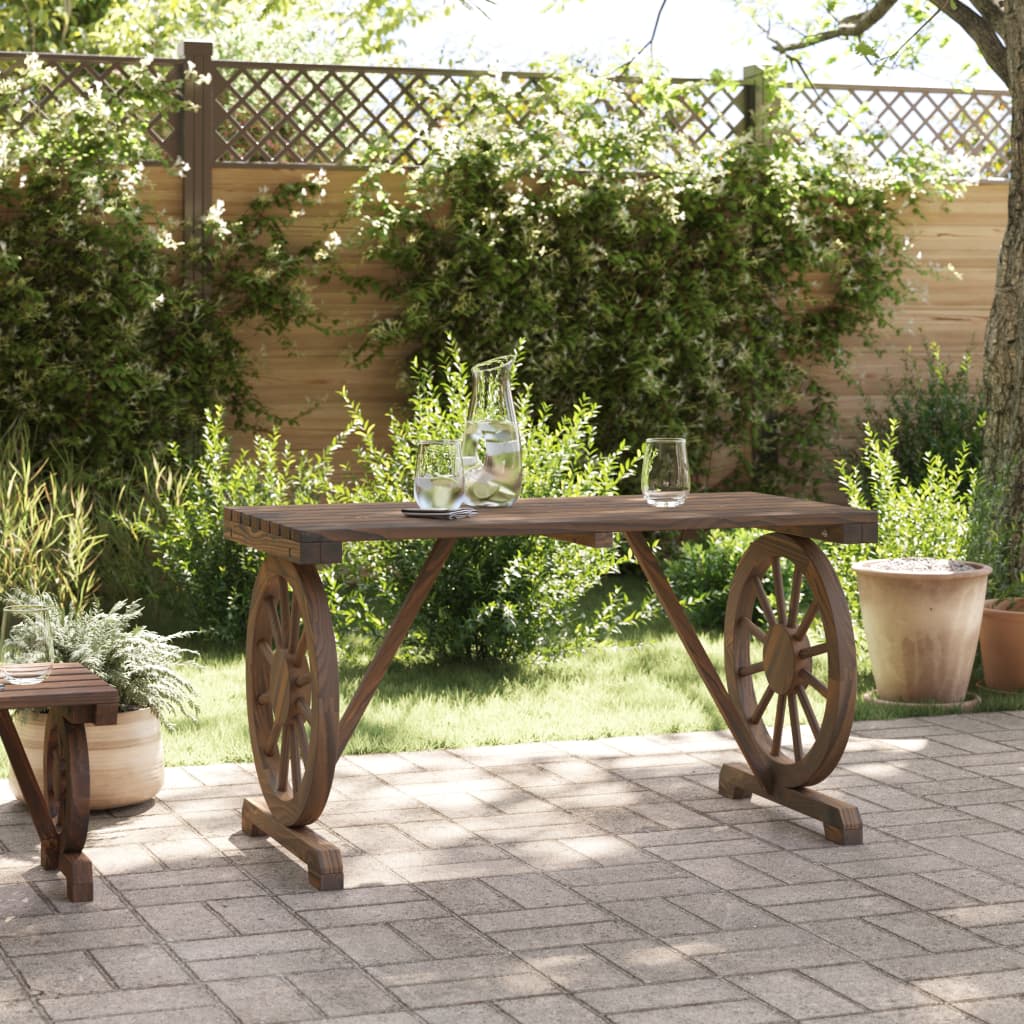 vidaXL Stół ogrodowy, 115x55x65 cm, lite drewno jodłowe