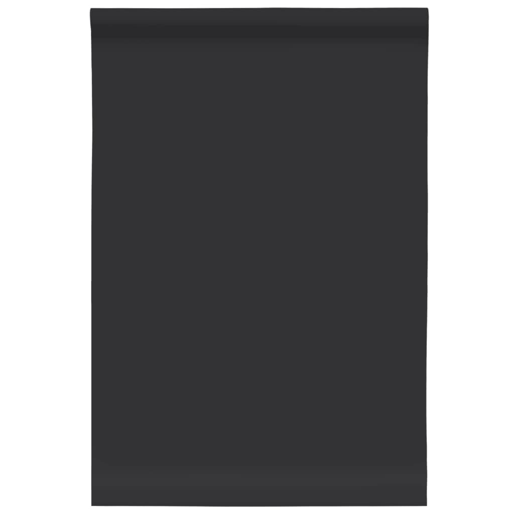 vidaXL Naklejka na meble samoprzylepna matowa czarna 90x500 cm PVC