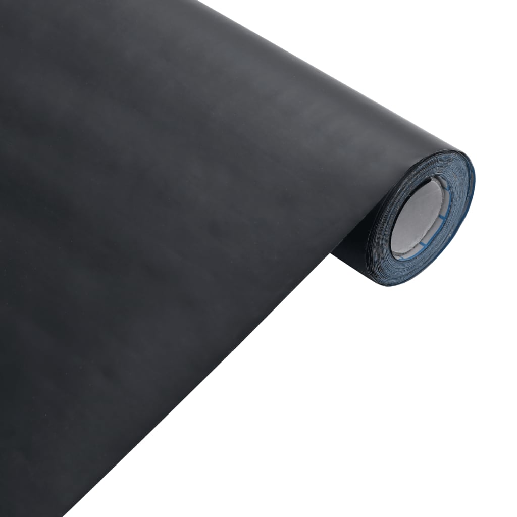 vidaXL Naklejka na meble samoprzylepna matowa czarna 90x500 cm PVC
