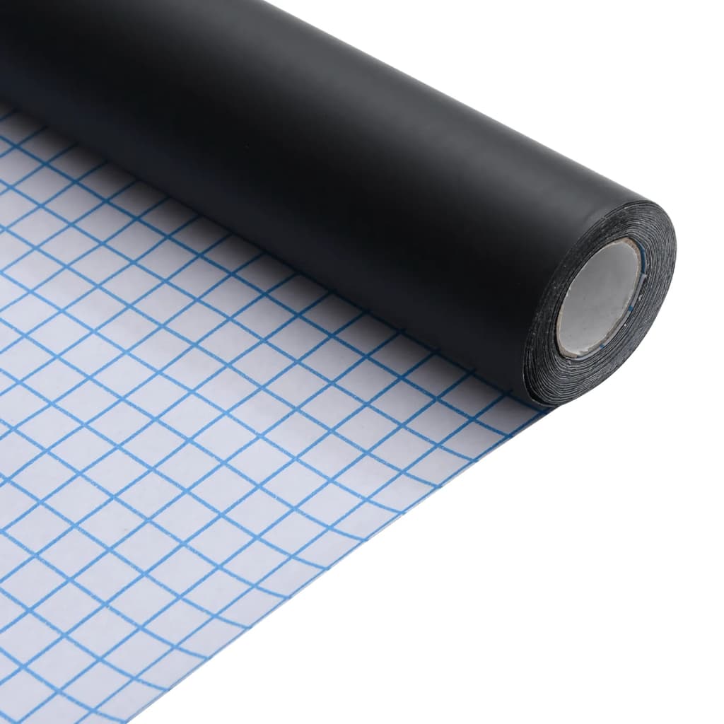 vidaXL Naklejka na meble samoprzylepna matowa czarna 90x500 cm PVC