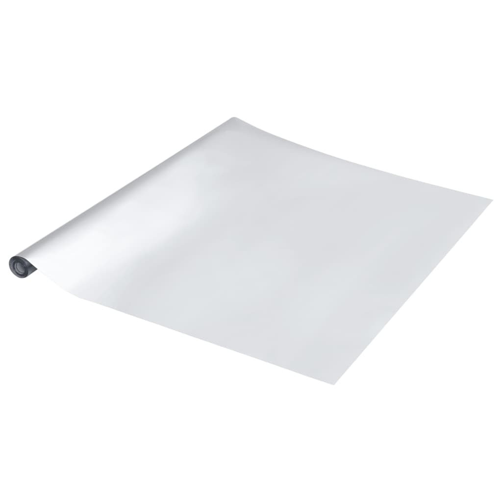 vidaXL Samoprzylepna okleina meblowa, srebrna, 90x500 cm, PET