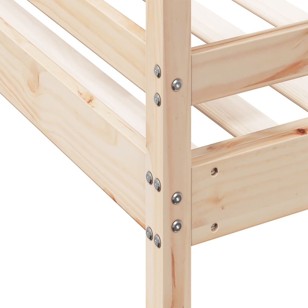 vidaXL Łóżko piętrowe, 80x200/120x200 cm, lite drewno sosnowe