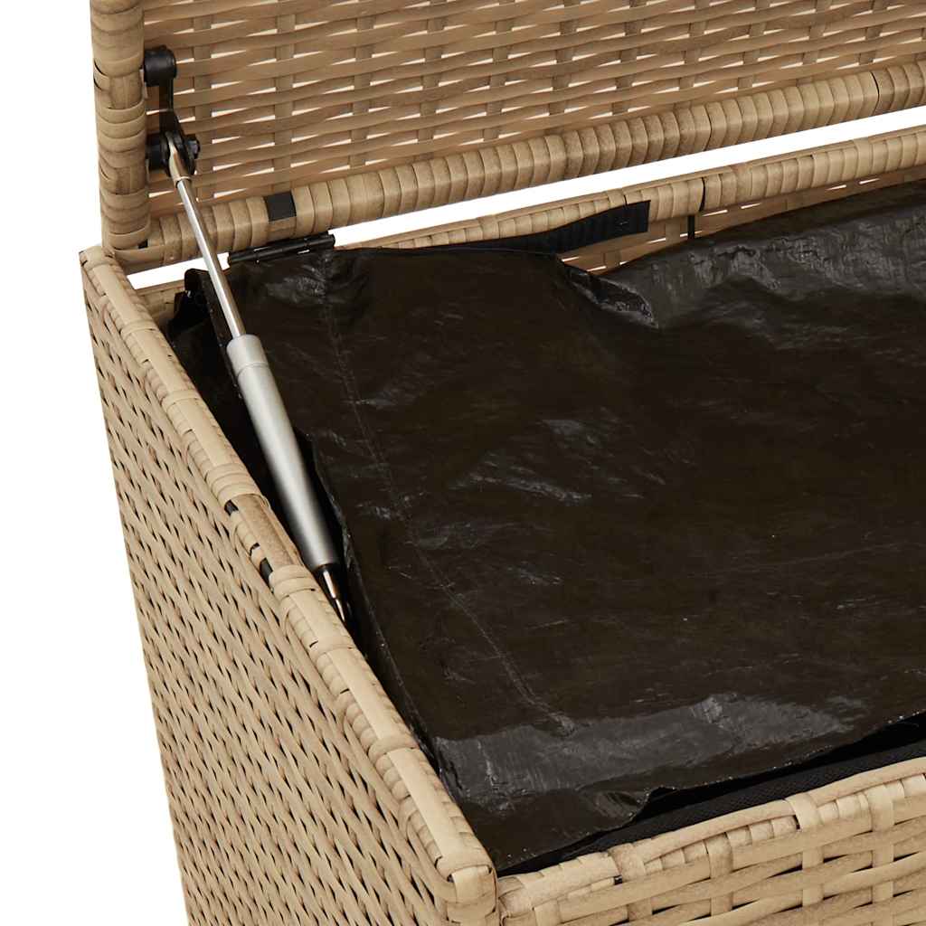 vidaXL Skrzynia ogrodowa, mieszany beż, 283L, polirattan