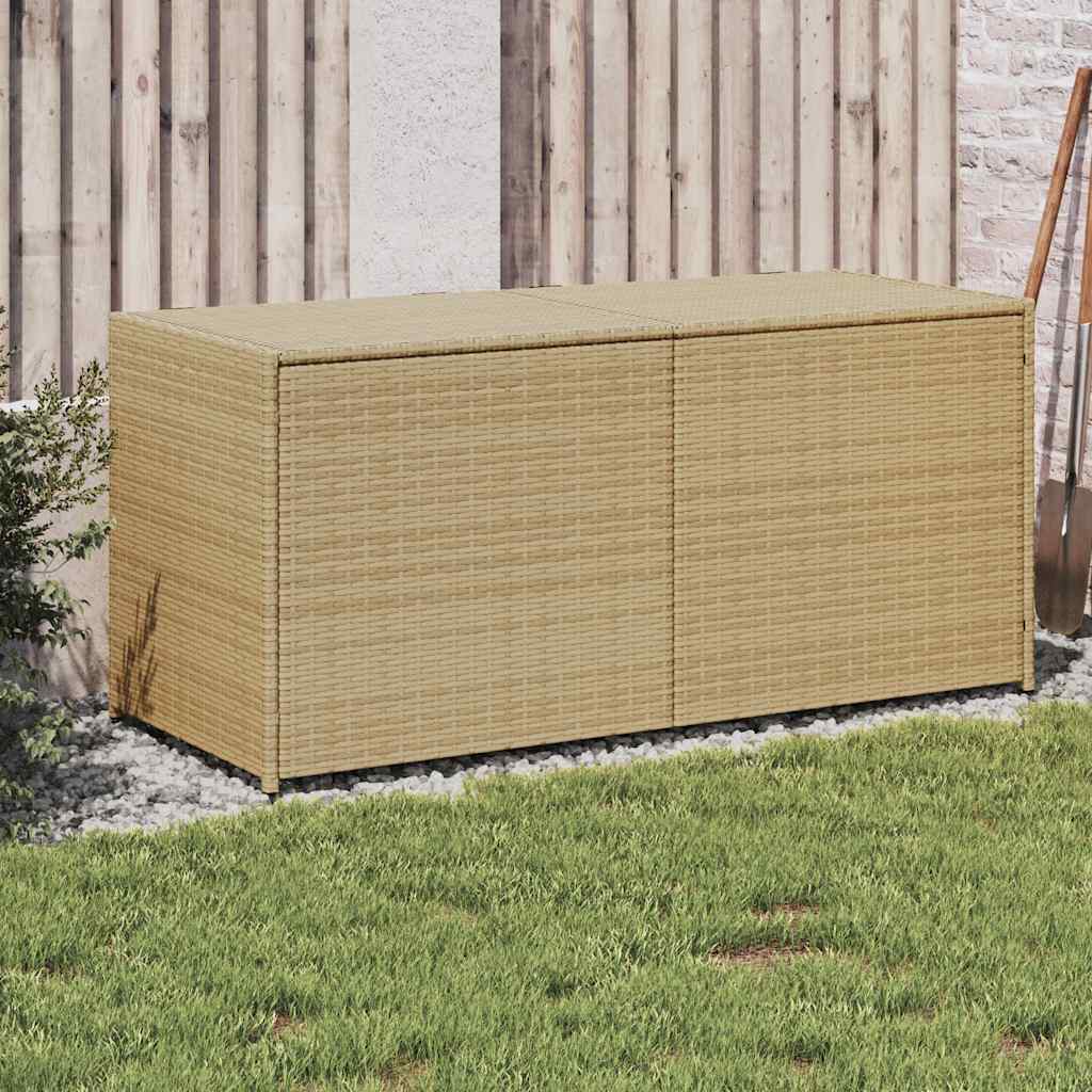 vidaXL Skrzynia ogrodowa, mieszany beż, 283L, polirattan