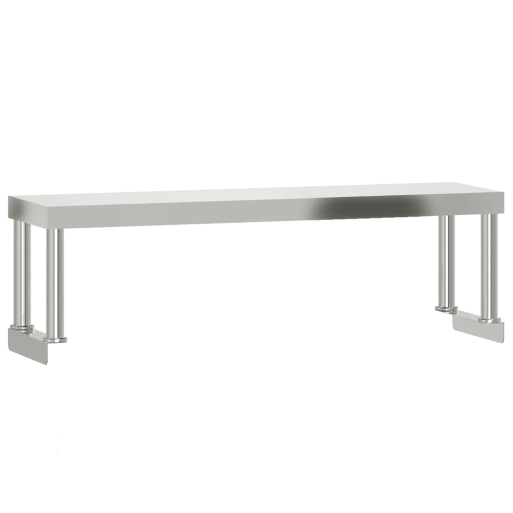 vidaXL Kuchenny stół roboczy z półką, 110x55x120 cm, stal nierdzewna