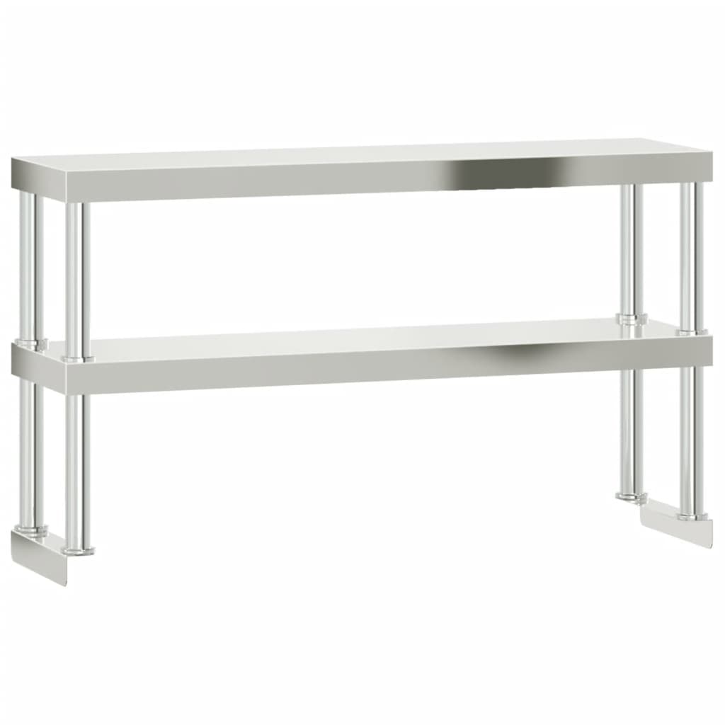 vidaXL Kuchenny stół roboczy z półką, 110x55x150 cm, stal nierdzewna