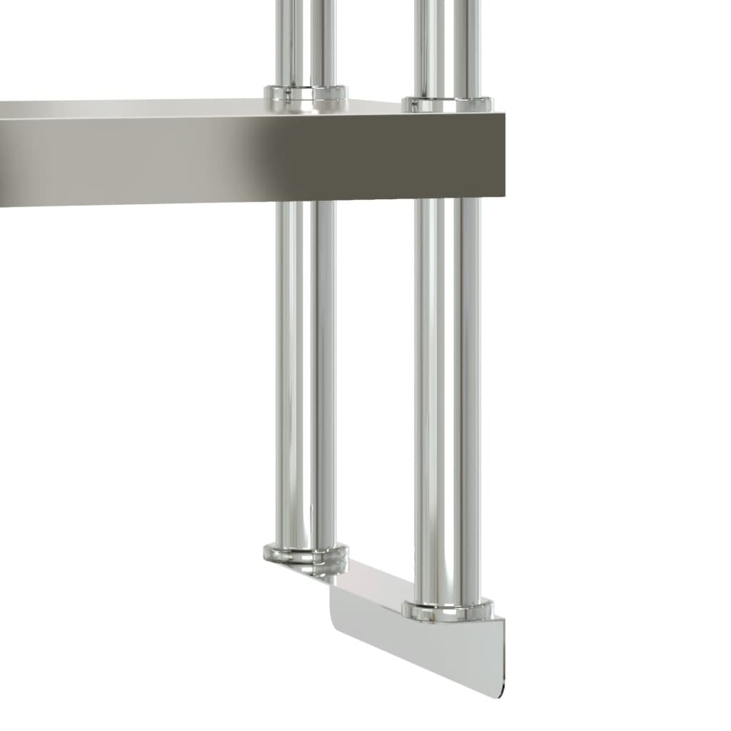 vidaXL Kuchenny stół roboczy z półką, 110x55x150 cm, stal nierdzewna