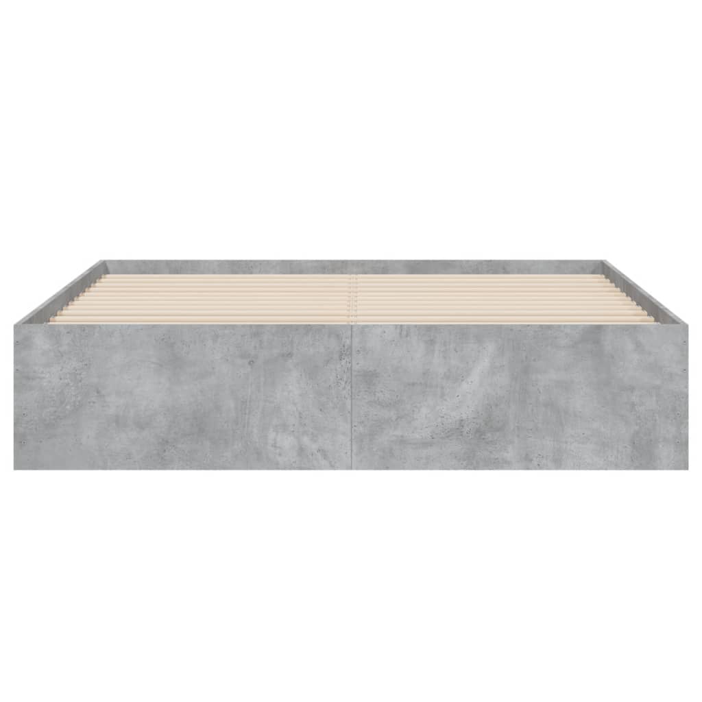vidaXL Rama łóżka z szufladami, szarość betonu, 150x200 cm
