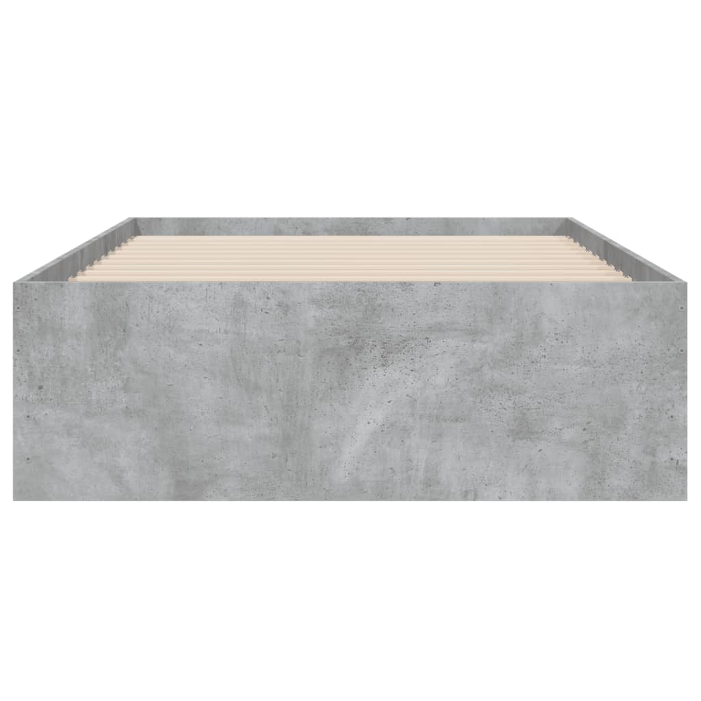 vidaXL Rama łóżka z szufladami, szarość betonu, 90x200 cm