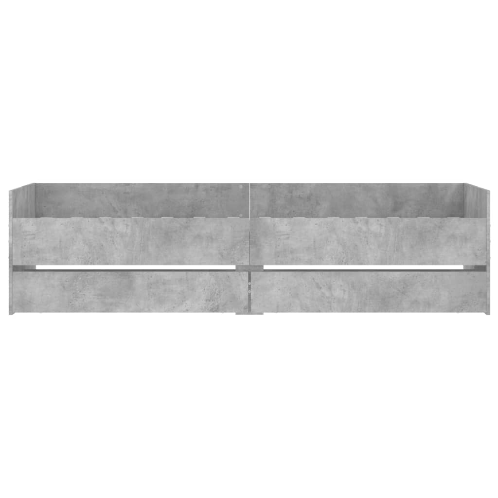 vidaXL Rama łóżka z szufladami, szarość betonu, 100x200 cm