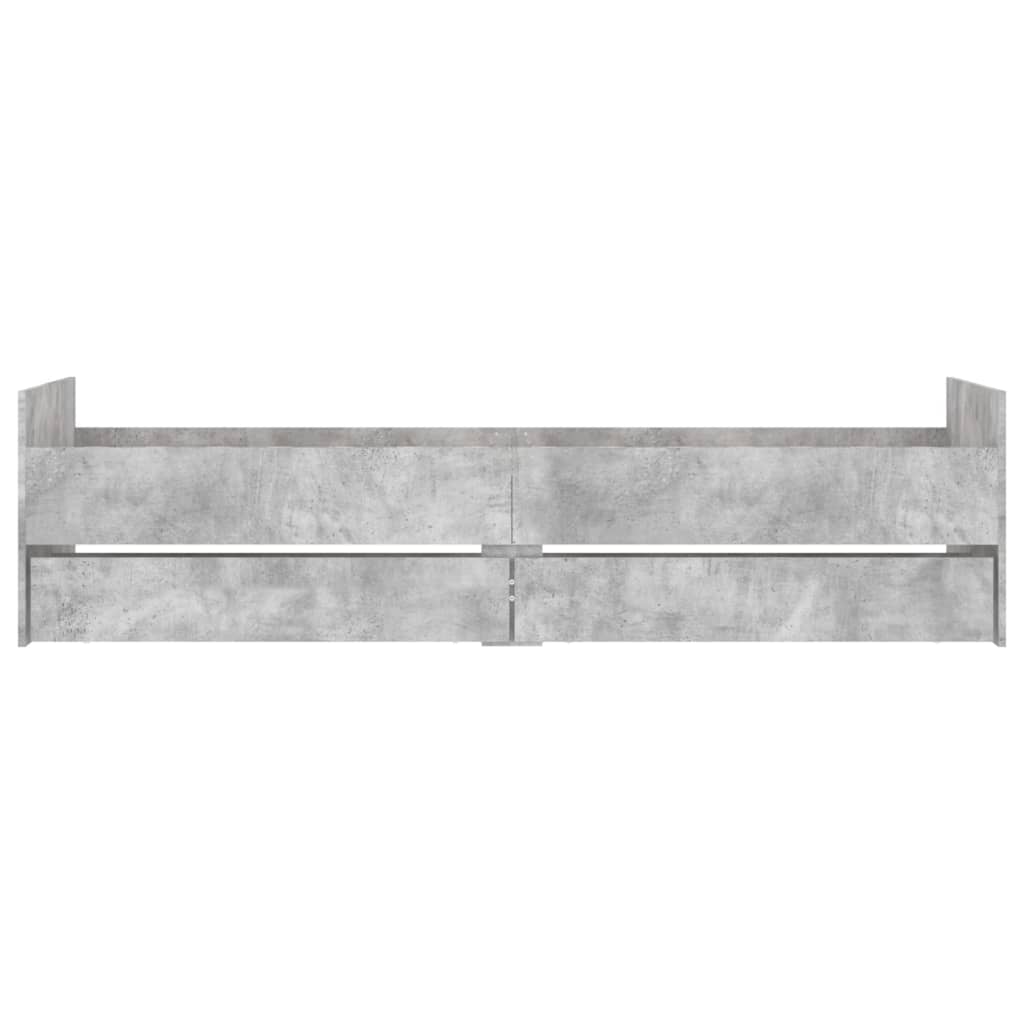 vidaXL Rama łóżka z szufladami, szarość betonu, 100x200 cm