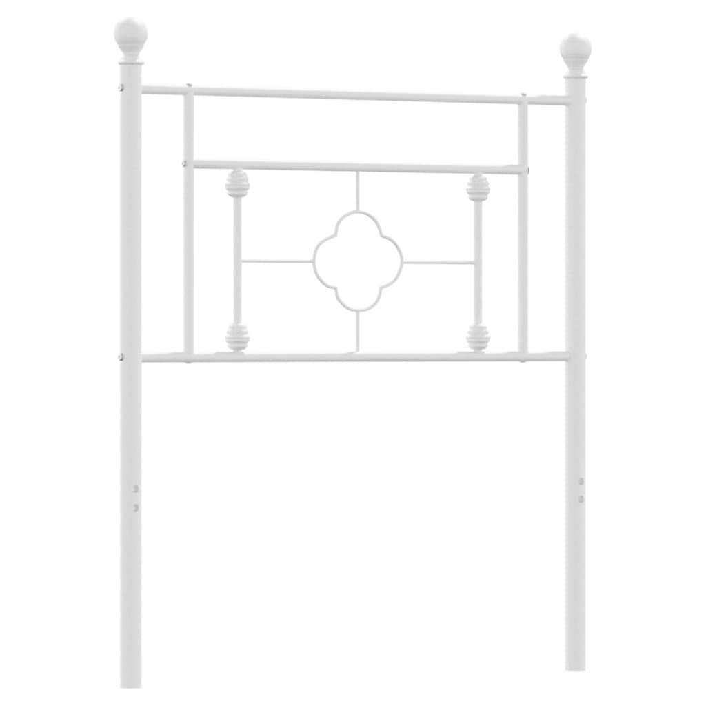 vidaXL Metalowe wymienne wezgłowie, białe, 75 cm