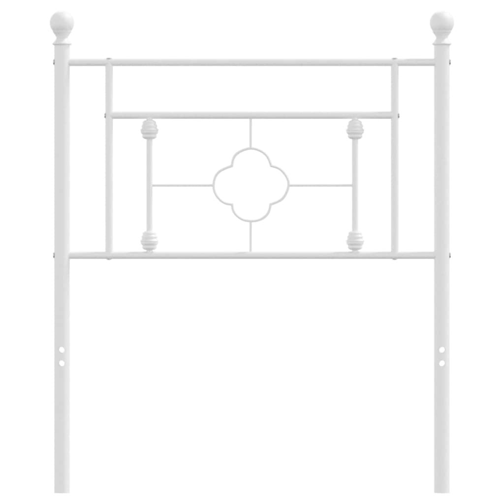 vidaXL Metalowe wymienne wezgłowie, białe, 75 cm