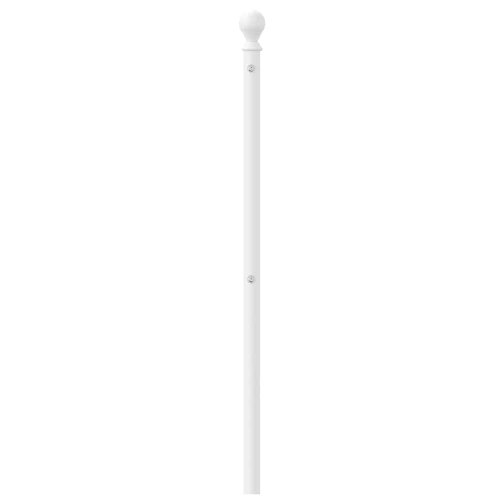 vidaXL Metalowe wymienne wezgłowie, białe, 200 cm