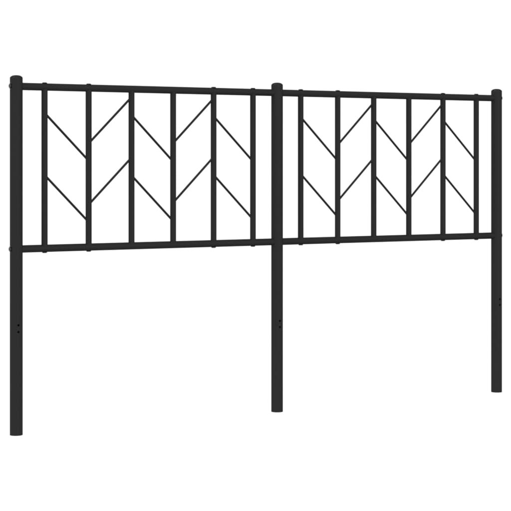 vidaXL Metalowe wymienne wezgłowie, czarne, 150 cm