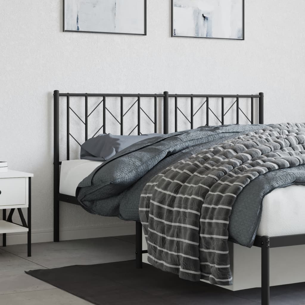 vidaXL Metalowe wymienne wezgłowie, czarne, 150 cm