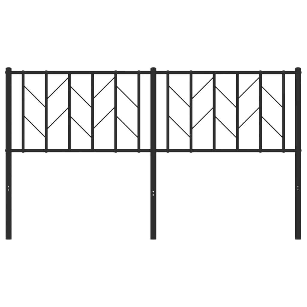 vidaXL Metalowe wymienne wezgłowie, czarne, 150 cm