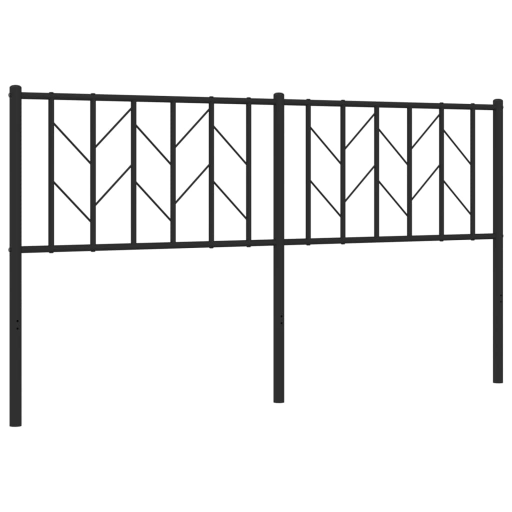vidaXL Metalowe wymienne wezgłowie, czarne, 160 cm