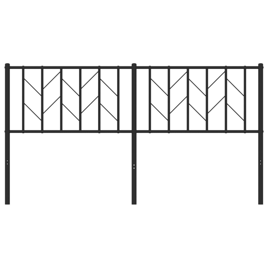 vidaXL Metalowe wymienne wezgłowie, czarne, 160 cm