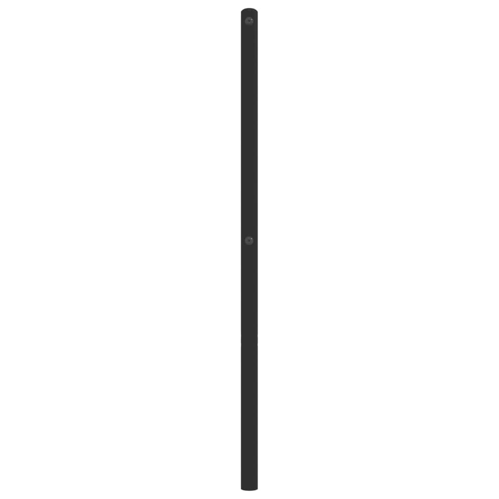 vidaXL Metalowe wymienne wezgłowie, czarne, 160 cm