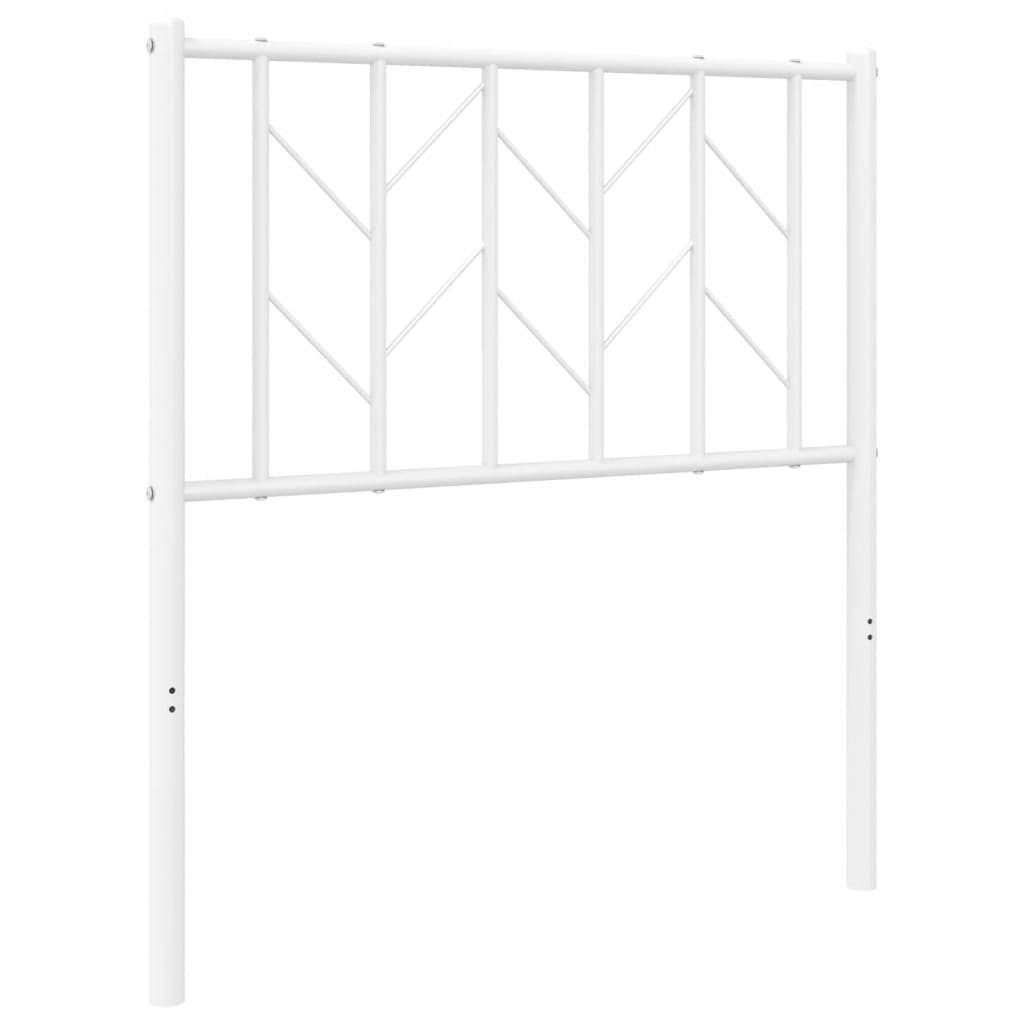 vidaXL Metalowe wymienne wezgłowie, białe, 75 cm