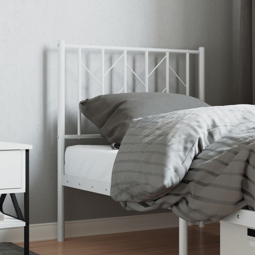 vidaXL Metalowe wymienne wezgłowie, białe, 75 cm