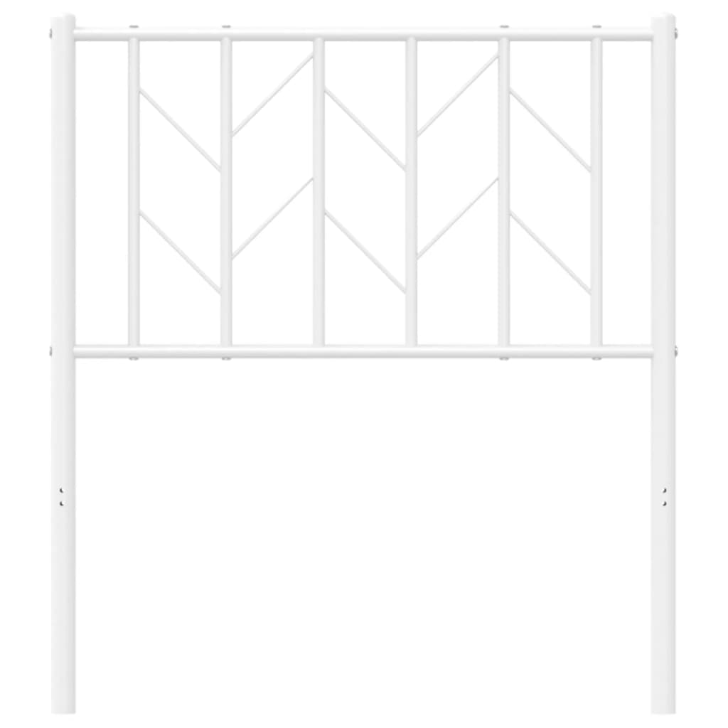 vidaXL Metalowe wymienne wezgłowie, białe, 75 cm