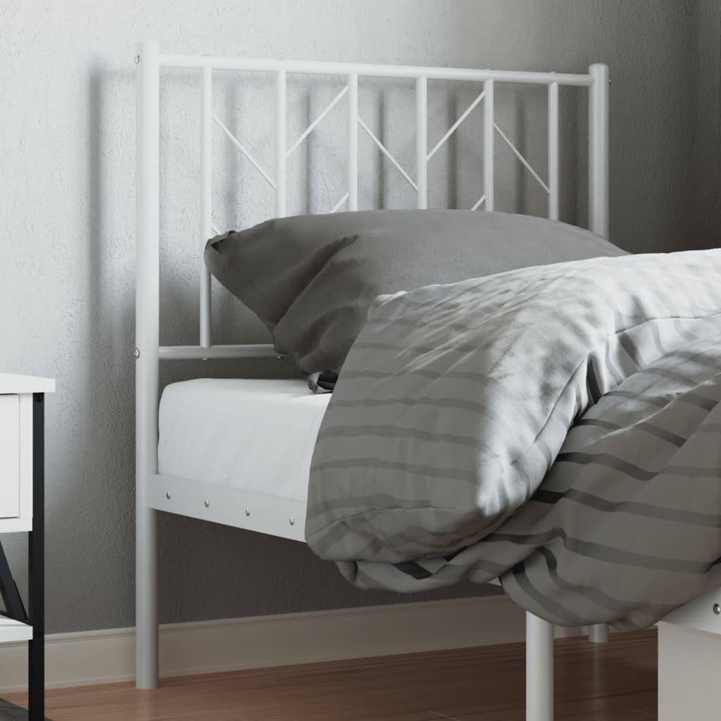 vidaXL Metalowe wymienne wezgłowie, białe, 75 cm
