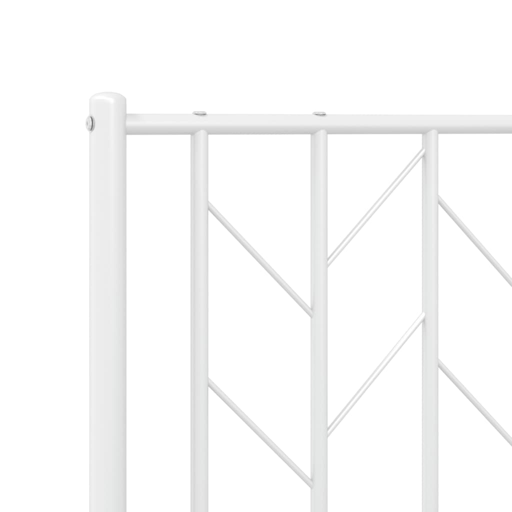 vidaXL Metalowe wymienne wezgłowie, białe, 80 cm