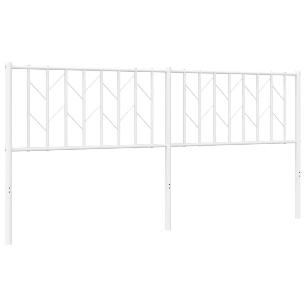 vidaXL Metalowe wymienne wezgłowie, białe, 180 cm