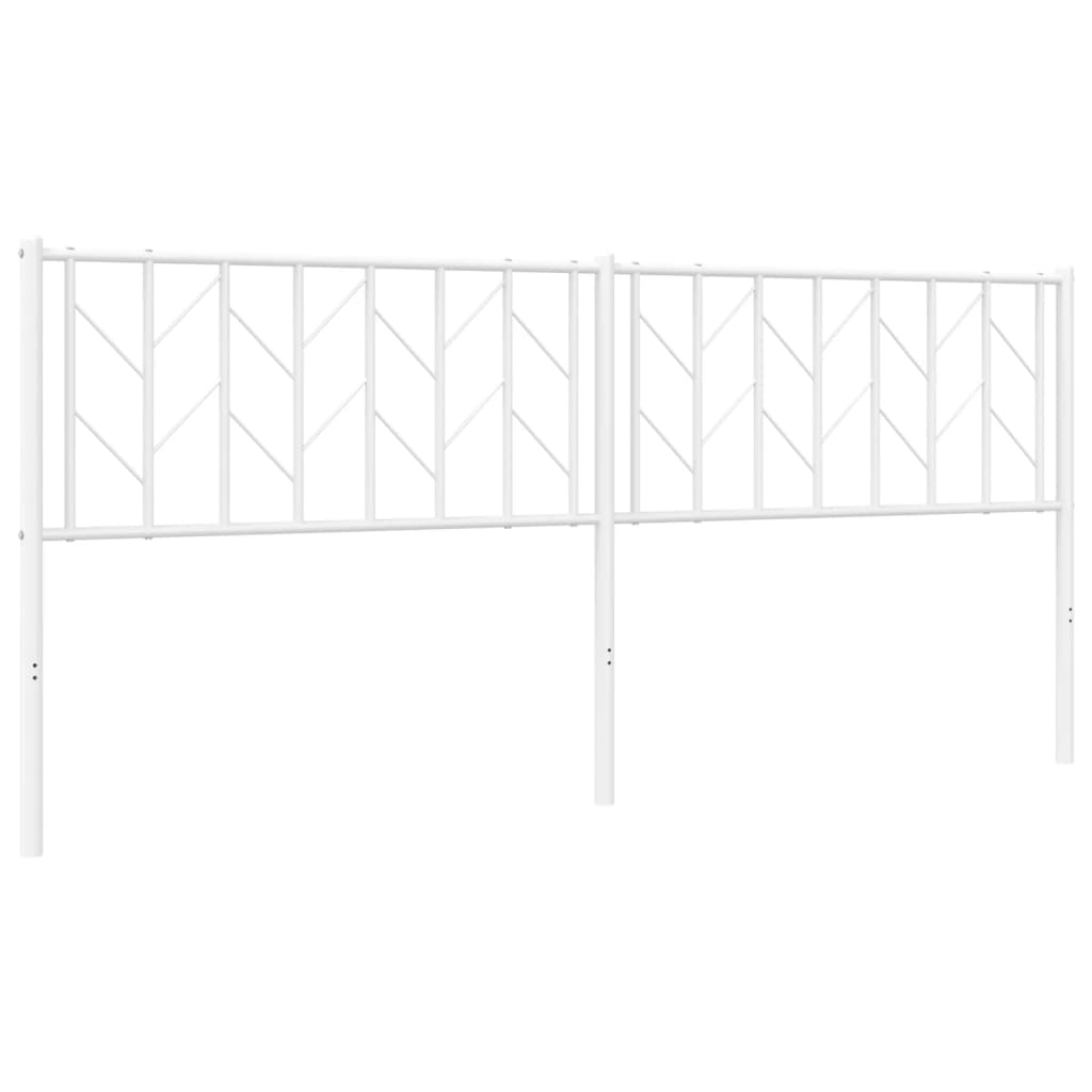 vidaXL Metalowe wymienne wezgłowie, białe, 193 cm