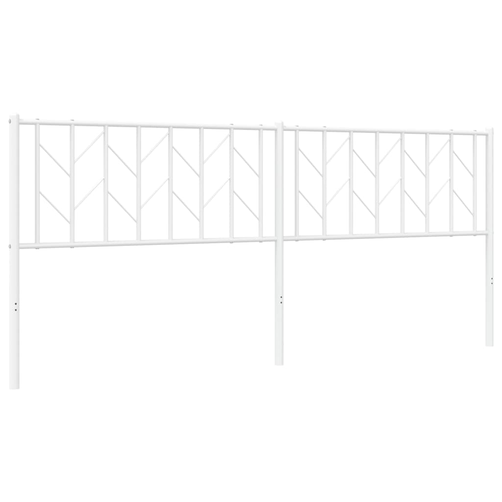 vidaXL Metalowe wymienne wezgłowie, białe, 200 cm