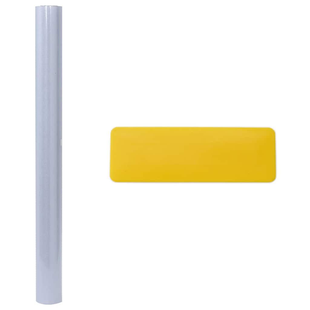 vidaXL Folie okienne, 5 szt., matowe szare, PVC