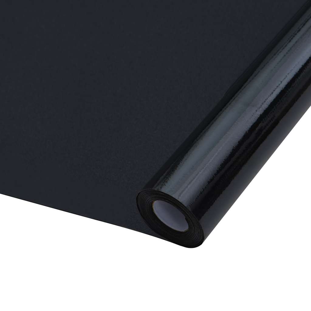 vidaXL Folie okienne, 5 szt., matowe, czarne, PVC